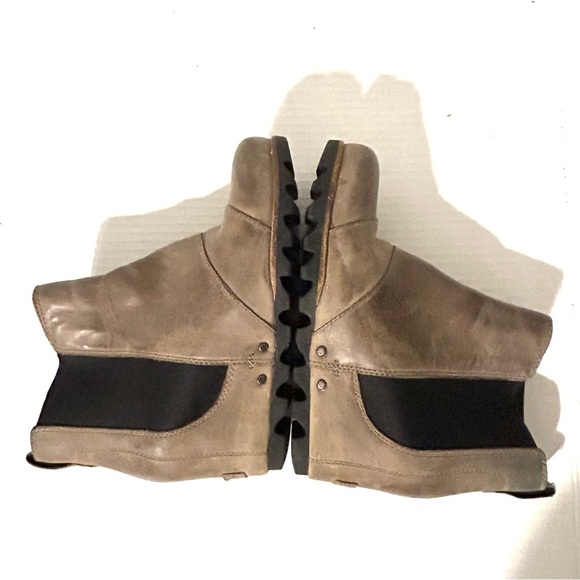 Sorel Lea Wedge Joan Of Arctic Taupe Brown Leather Ankle Boot Sz 6.5 NL2334-089 - Picture 8 of 11